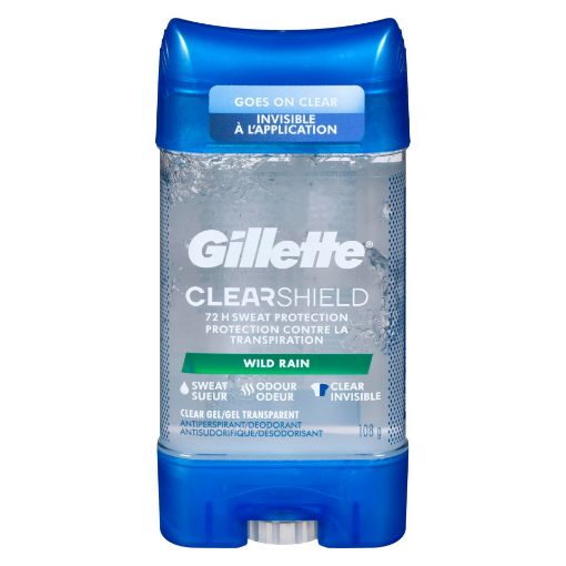 Picture of GILLETTE CLEAR GEL ANTIPERSPIRANT DEODORANT - WILD RAIN 108GR              