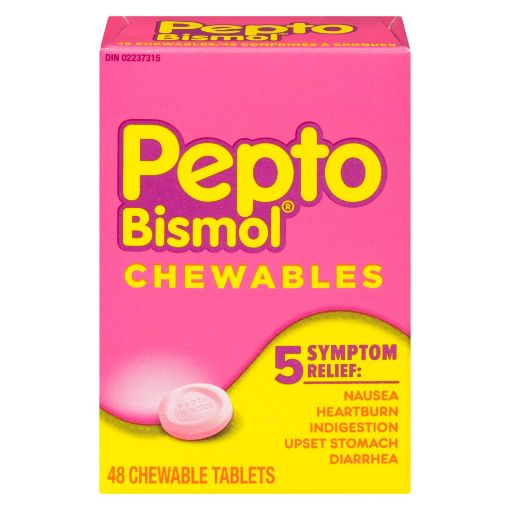 Picture of PEPTO BISMOL CHEWABLE TABLET - ORIGINAL FLAVOUR 48S                        