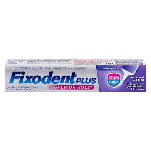 Picture of FIXODENT PLUS GUM CARE DENTURE ADHESIVE CREAM 57GR                         