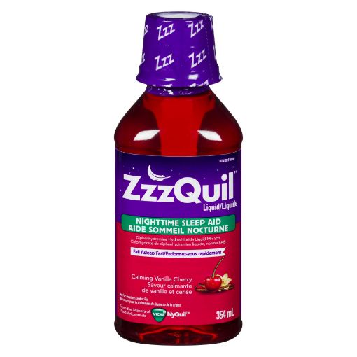 Picture of VICKS ZZZQUIL NIGHTIME SLEEP-AID CALM - VANILLA CHERRY 354ML