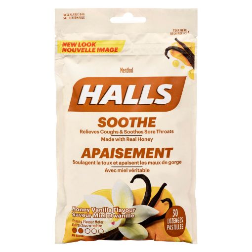 Picture of HALLS DROPS - HONEY VANILLA BAG 30S                                        