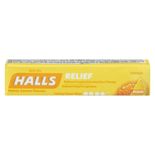 Picture of HALLS LOZENGE - HONEY LEMON 9S                                             