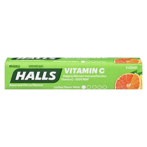 Picture of HALLS VITAMIN C LOZENGE - ASSORTED CITRUS 9S                               