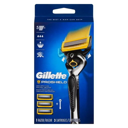 Picture of GILLETTE PROSHEILD RAZOR - YELLOW 3S                                       