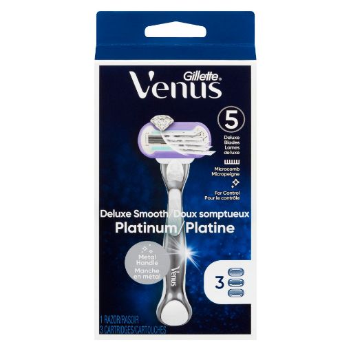 Picture of GILLETTE VENUS DELUXE RAZOR - SMOOTH - PLATINUM 3S                         