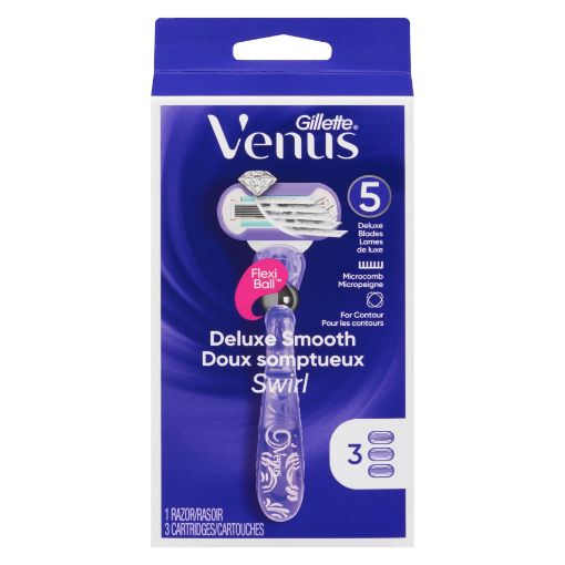 Picture of GILLETTE VENUS RAZOR - DELUXE SMOOTH - SWIRL PURPLE 3S                     