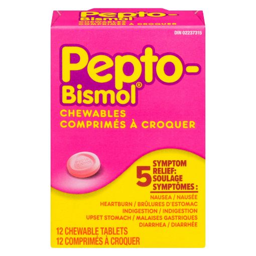 Picture of PEPTO BISMOL CHEWABLE TABLET - ORIGINAL 12S