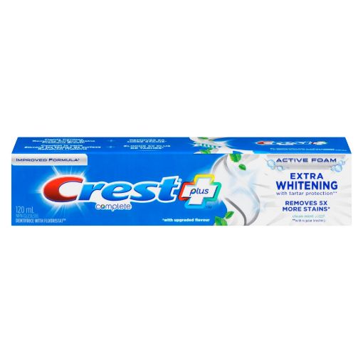 Picture of CREST COMPLETE EXTRA WHITENING TOOTHPASTE - CLEAN MINT 120ML