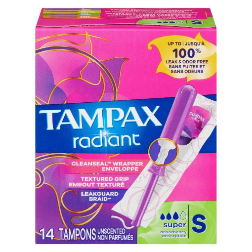 Picture of TAMPAX RADIANT TAMPONS - SUPER 1X 14S