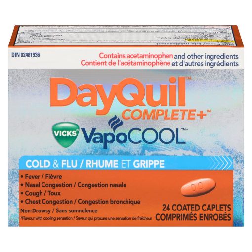 Picture of DAYQUIL COMPLETE VCOOL CAPLETS COLD and FLU 24S