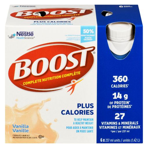 Picture of BOOST PLUS CALORIES - VANILLA 6X237ML                                      