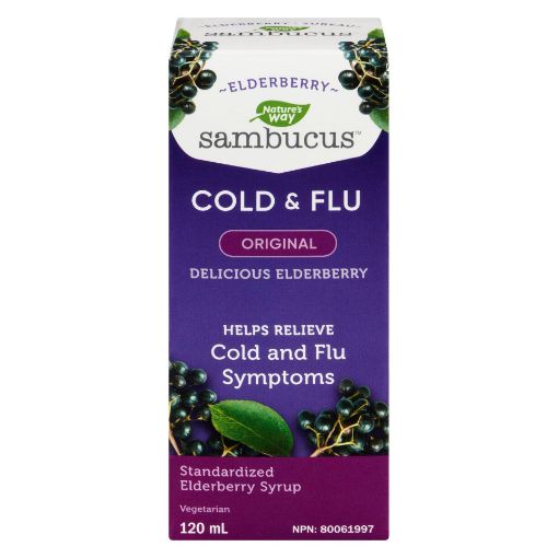 Picture of NATURES WAY SAMBUCUS FLU CARE ORIGINAL - ELDERBERRY 120ML