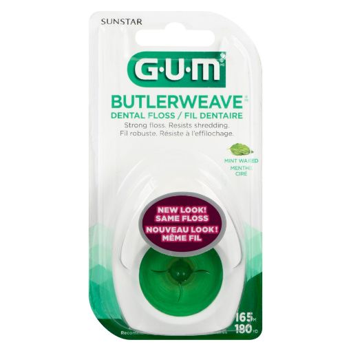 Picture of GUM PRO-WEAVE DENTAL FLOSS - WAXED MINT 165M