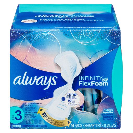 Picture of ALWAYS INFINITY EXTRA HEAVY FLOW DAY - UNSCENTED 14S