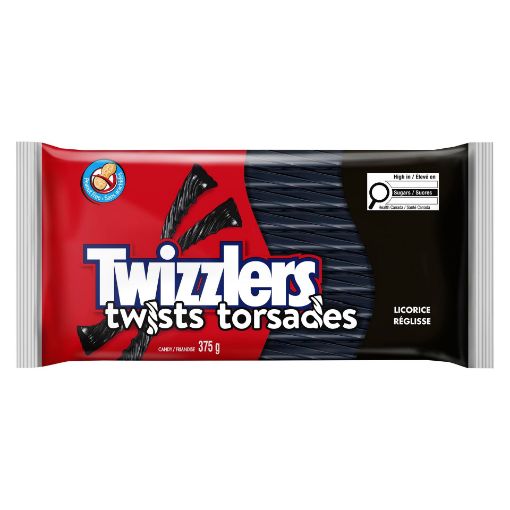 Picture of TWIZZLERS LICORICE - BLACK - PARTY PACK 375GR                              