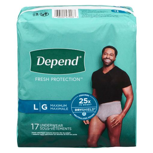 Picture of DEPEND FRESH PROTECTION UNDERWEAR FOR MEN - MAXIMUM - L 17S