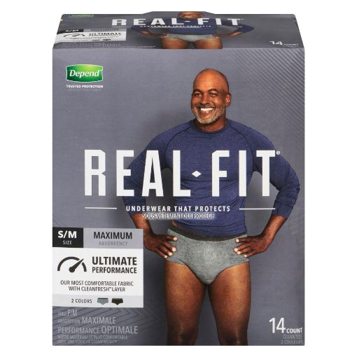 Picture of DEPEND MEN UNDERWEAR - REAL-FIT - MAXIMUM S/M 14S