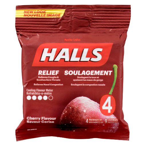 Picture of HALLS MENTHOLYPTUS CHERRY LOZENGE 4X9S                                     