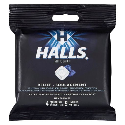 Picture of HALLS MENTHOLYPTUS LOZENGE - EXTRA STRONG 4X9S                             