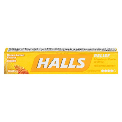 Picture of HALLS LOZENGE - HONEY LEMON 9S                                             