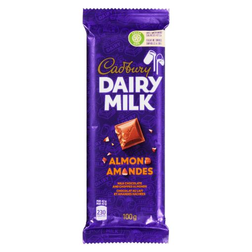 Picture of CADBURY DAIRY MILK ALMOND - FAMILY BAR 100GR