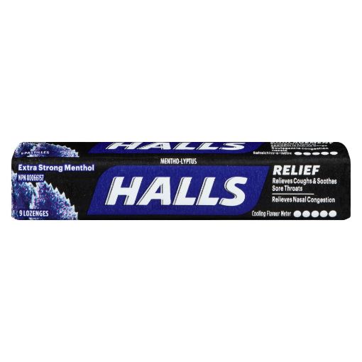 Picture of HALLS LOZENGE - EXTRA STRONG 9S                                            