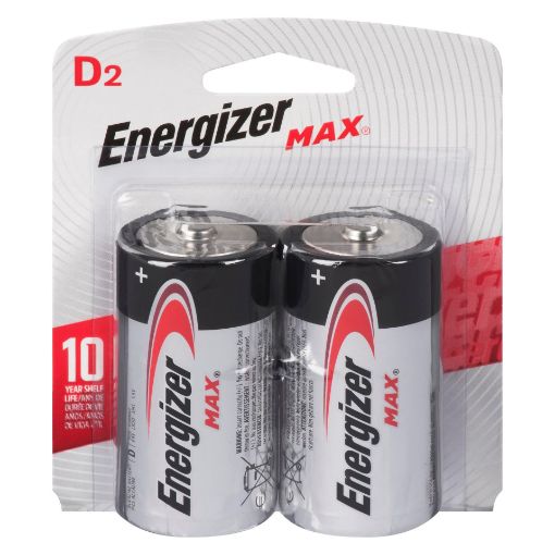 Picture of ENERGIZER D 2 ALKALINE BATTERIES E95BP2 2S