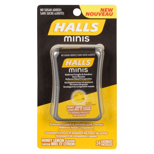 Picture of HALLS MINIS SUGAR FREE HONEY LEMON 24S