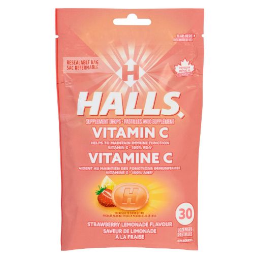 Picture of HALLS LOZENGE - VIT C STRAWBERRY LEMONADE 30S