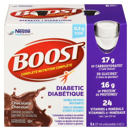 Picture of BOOST DIABETIC - CARB SMART CHOCOLATE 6X237ML