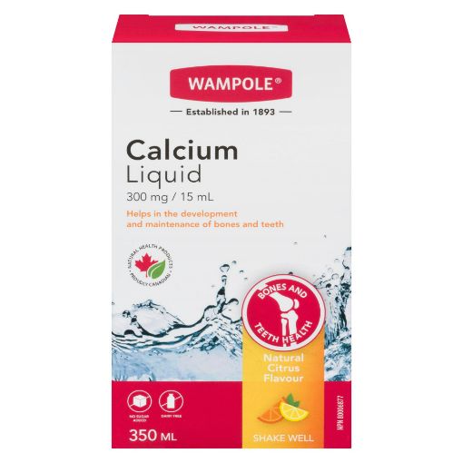 Picture of WAMPOLE CALCIUM LIQUID SUGAR FREE 350ML                                    