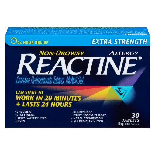 Picture of REACTINE EXTRA STRENGTH 10MG TABLETS 30S