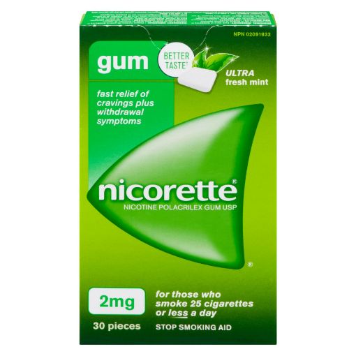 Picture of NICORETTE GUM - ULTRA FRESH MINT 2MG 30S                                   