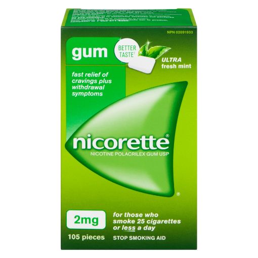 Picture of NICORETTE GUM - ULTRA FRESH MINT 2MG 105S