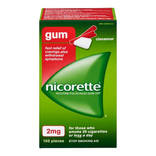 Picture of NICORETTE GUM - CINNAMON 2MG 105S                                          