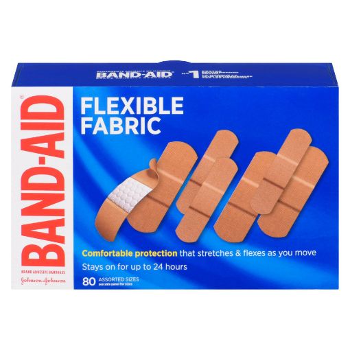 Picture of BAND-AID BANDAGE - FLEXIBLE FABRIC - ASSORTED 80S                          