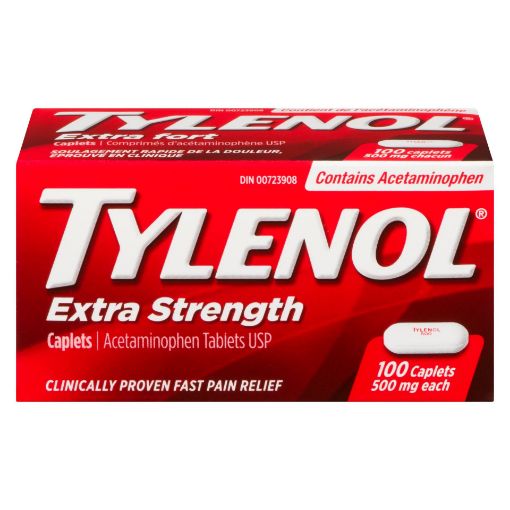 Picture of TYLENOL ACETAMINOPHEN - EXTRA STRENGTH CAPLET 500MG 100S                   