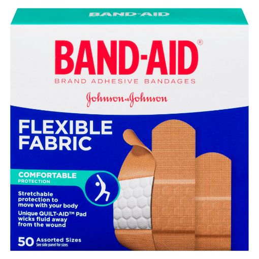 Picture of BAND-AID BANDAGE - FLEXIBLE FABRIC - ASSORTED 50S                          