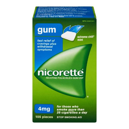 Picture of NICORETTE GUM - EXTREME CHILL 4MG 105S                                     