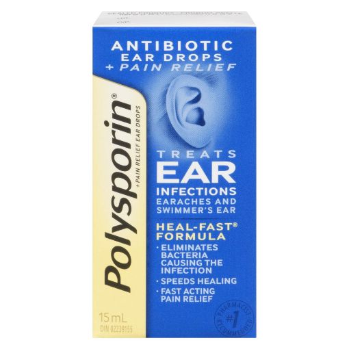 Picture of POLYSPORIN PLUS PAIN EAR DROPS 15ML                                        