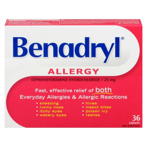 Picture of BENADRYL CAPLETS 25MG 36S                                                  