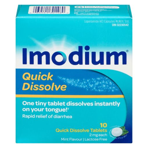 Picture of IMODIUM QUICK DISSOLVE TABLET 2MG 10S                                      