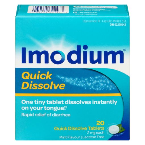 Picture of IMODIUM QUICK DISSOLVE TABLET 2MG 20S                                      