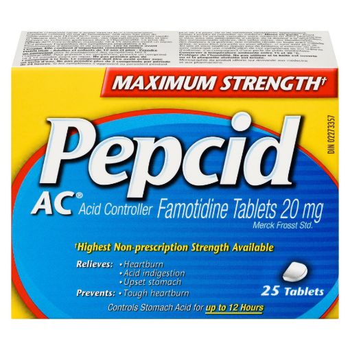 Picture of PEPCID AC MAXIMUM STRENGTH TABLET 25S                                      