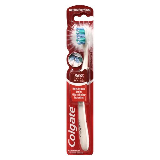 Picture of COLGATE 360 OPTIC WHITE TOOTHBRUSH - MEDIUM                                