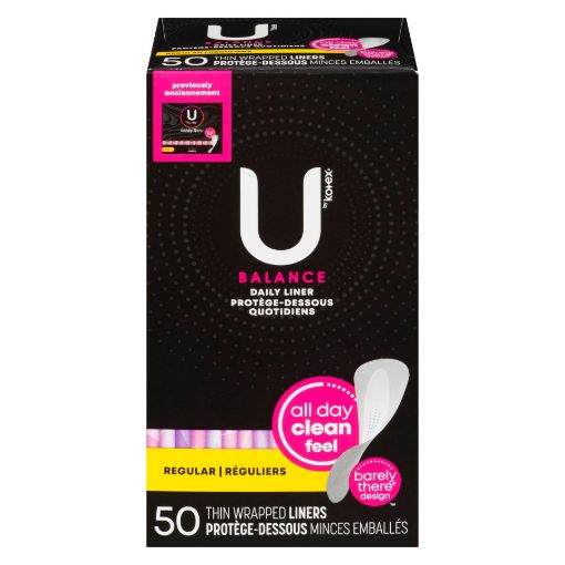 Picture of U BY KOTEX BALANCE LINERS - REGULAR THIN 50S