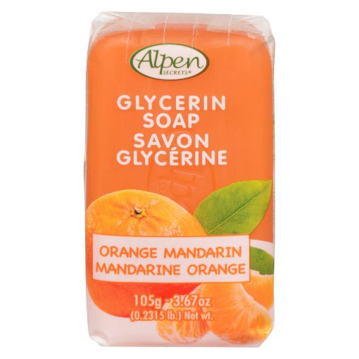 Picture of ALPEN SECRETS GLYCERIN SOAP - ORANGE MANDARIN 105GR                        