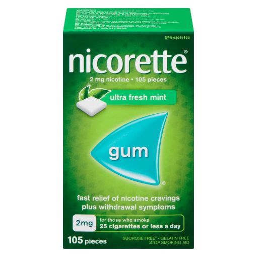 Picture of NICORETTE GUM - ULTRA FRESH MINT 2MG 105S