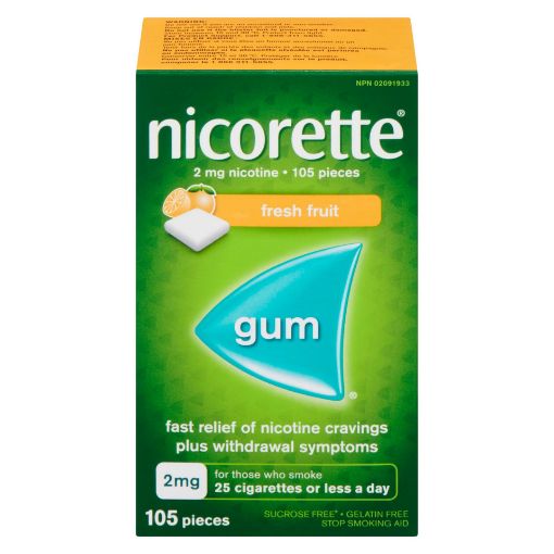 Picture of NICORETTE GUM - FRESH FRUIT 2MG 105S