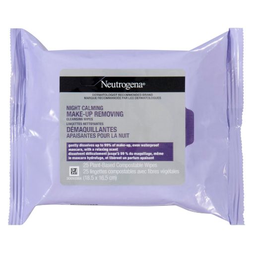 Picture of NEUTROGENA NIGHT CALMING MAKEUP REMOVING CLOTHS 25S                        